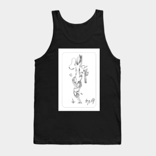 Figure In Black And White Dance Tank Top